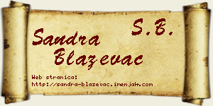 Sandra Blaževac vizit kartica